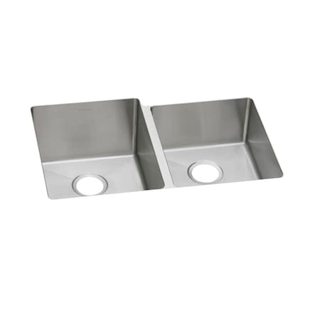 Elkay Crosstown 16 Gauge Stainless Steel 31-1/4 X 20-1/2 X 10 Offset Double Bowl Undermount Sink EFRU312010R